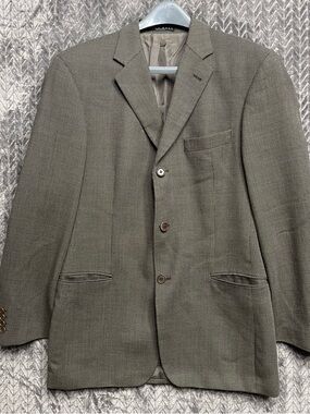 Hugo Boss Olive-Brown Herringbone Sport Coat